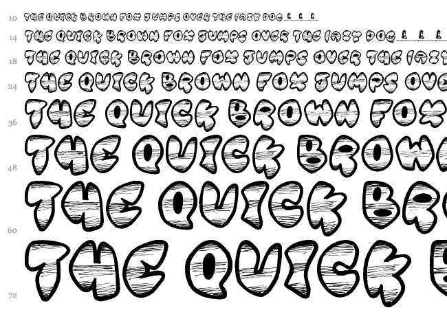 Ghetto Master font waterfall